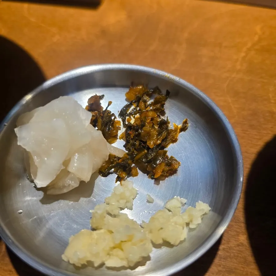 Egg yolk mixed into the noodles