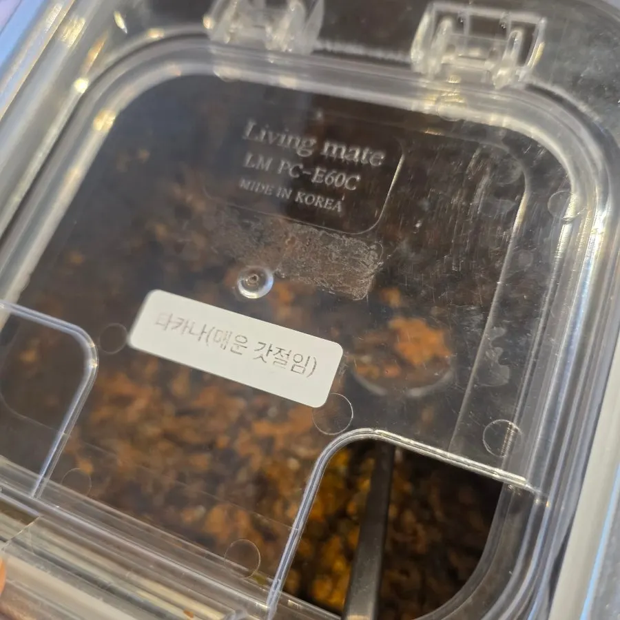 Takana, Japanese-style pickled mustard greens, as a side