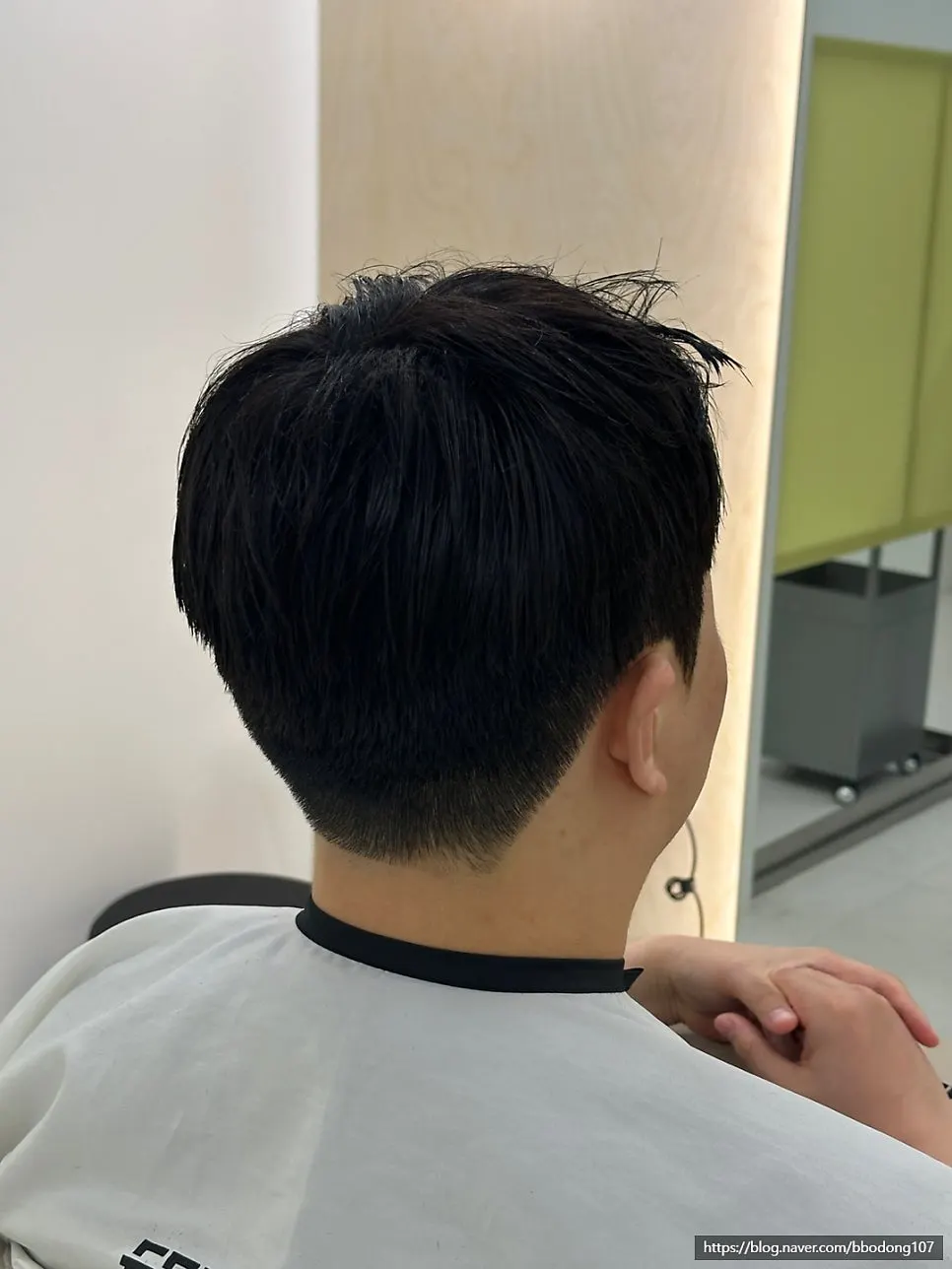 Styled hair after the treatment