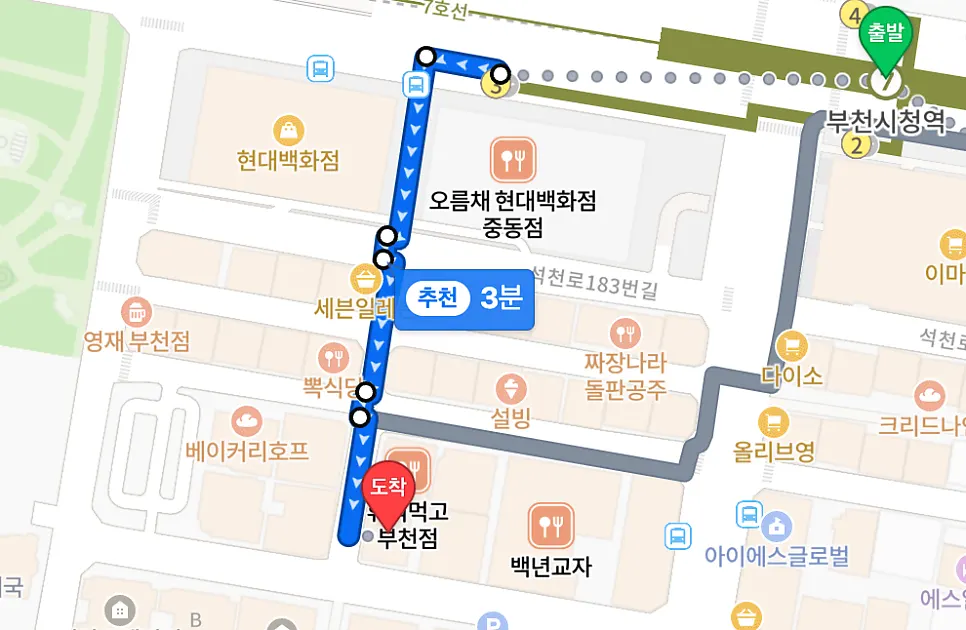 Guide image for Ieum Men's Hair near Bucheon City Hall Station
