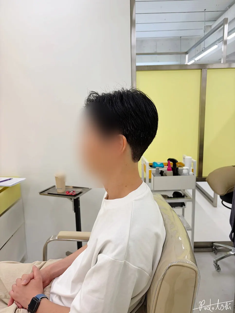 Down perm result while keeping the gail-cut length