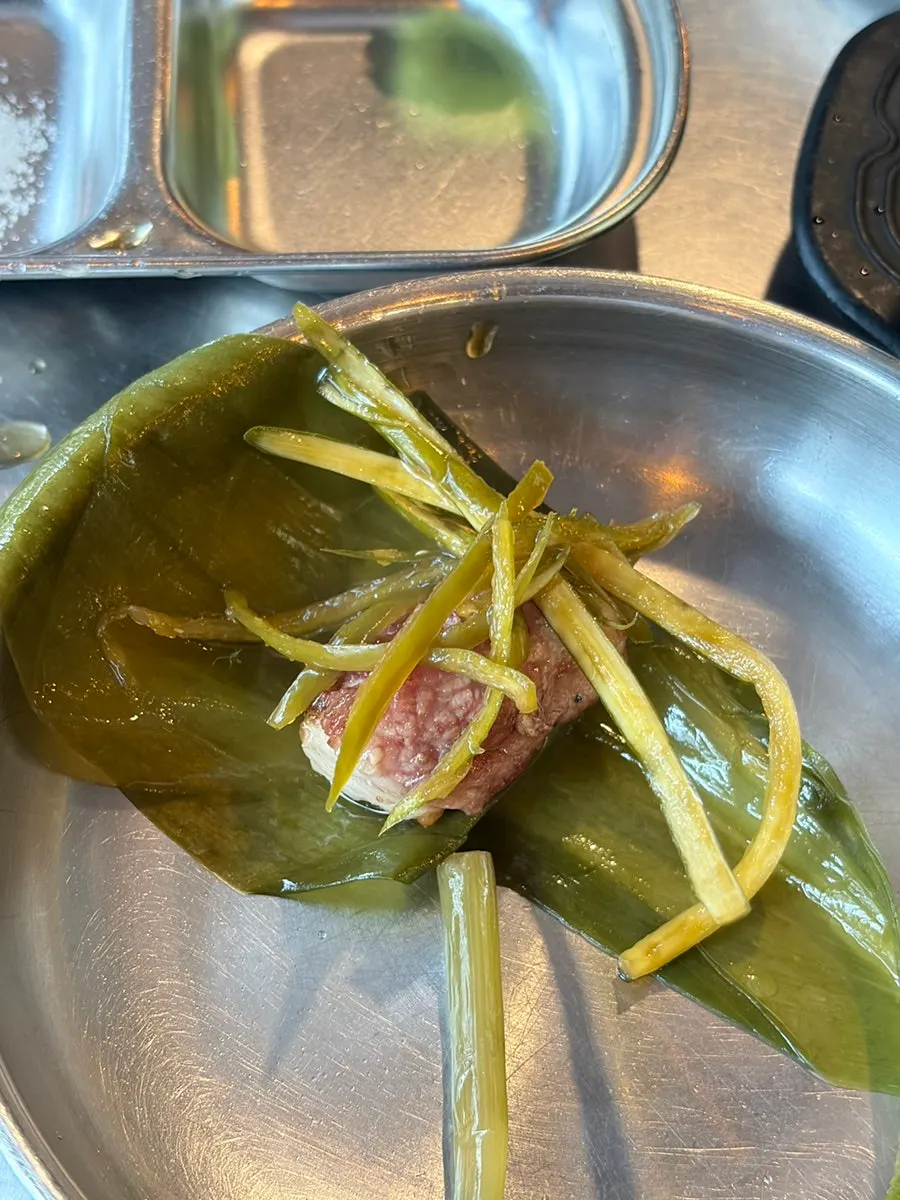 Pork neck grilled on the barbecue