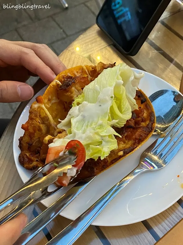Bulgogi taco fruit salad piled high with fruit