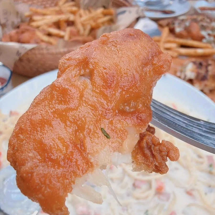 소스에 찍어 먹는 순살치킨가라아게