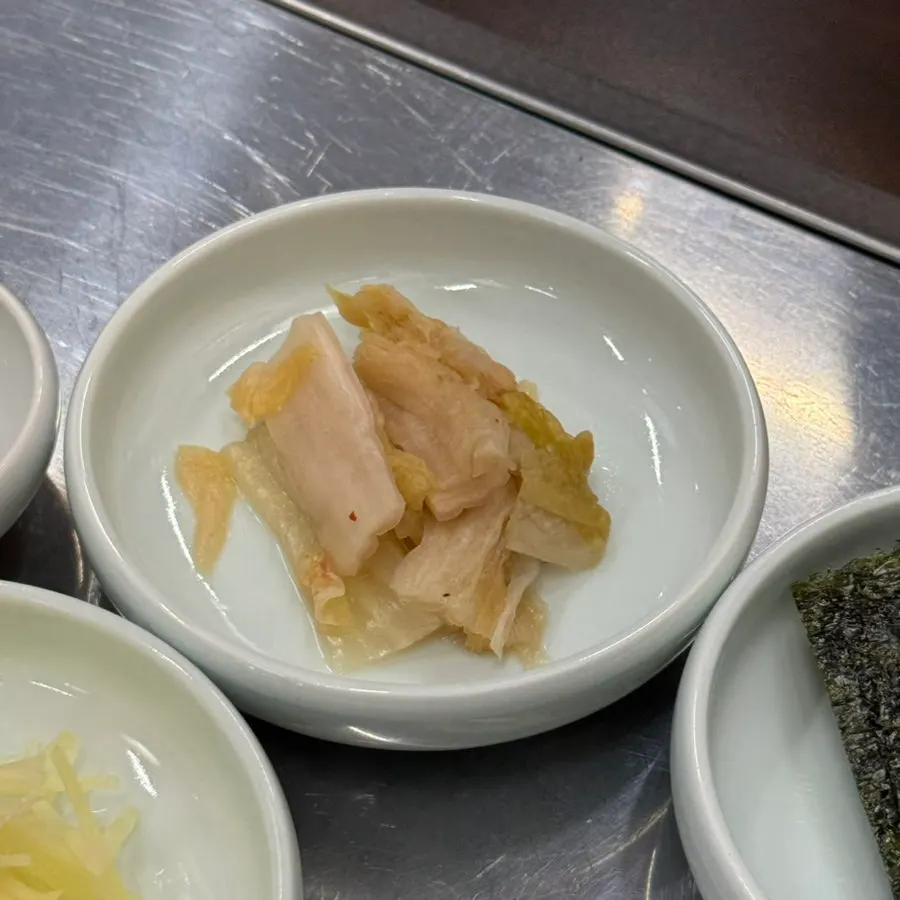 씻은 묵은지 밑반찬