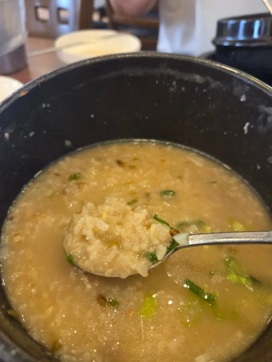 삼계탕 뒤의 찹쌀녹두죽