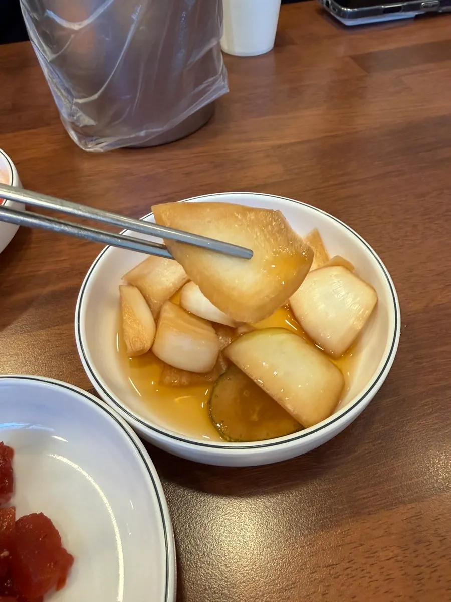 Crunchy cucumber dipped in ssamjang