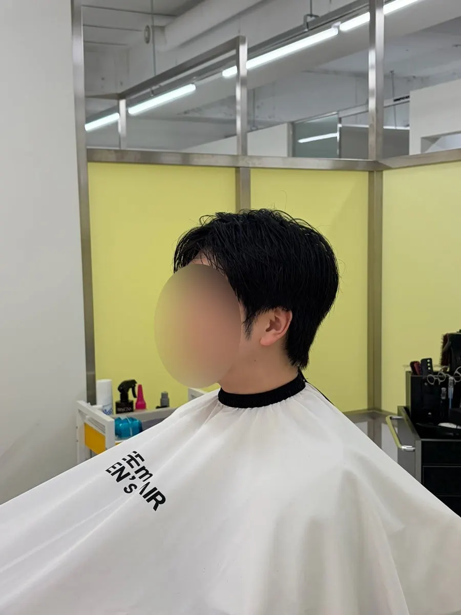 Cut in progress before the down perm