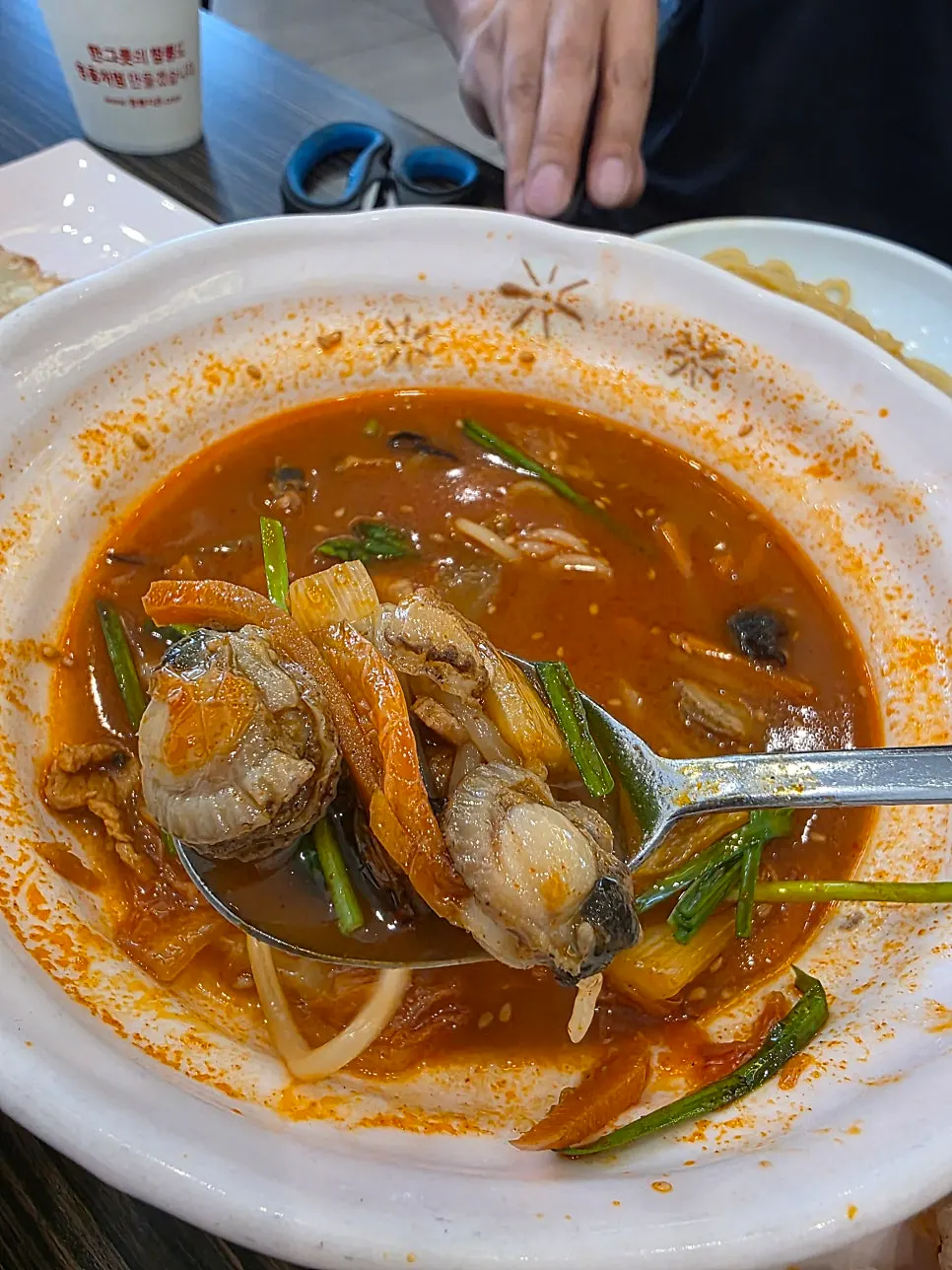 Fried dumplings and tangsuyuk sauce