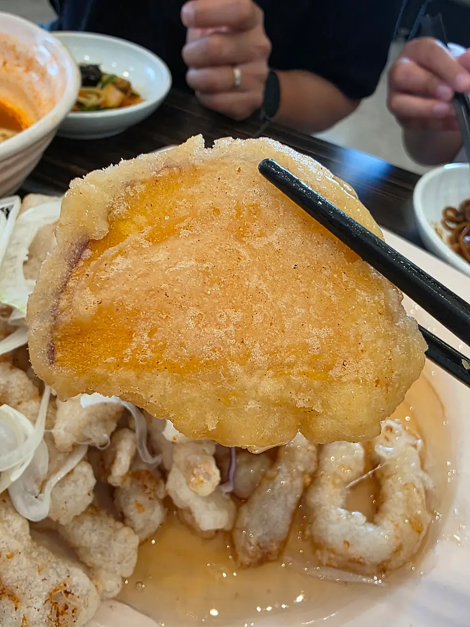 Freshly fried crispy tangsuyuk