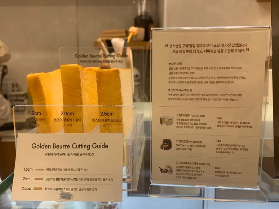 Bread thickness cutting guide model