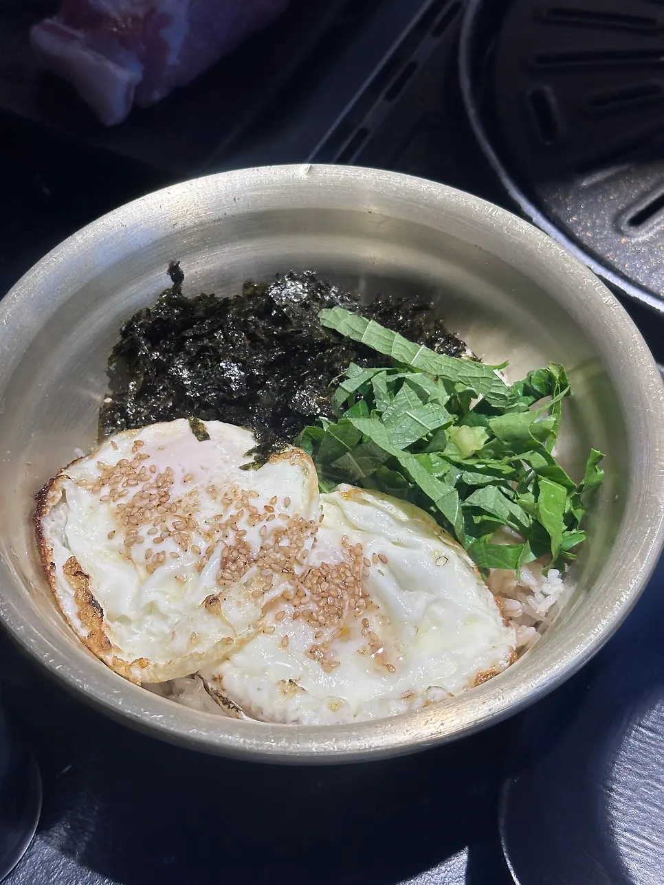 Self-serve bar with basic banchan