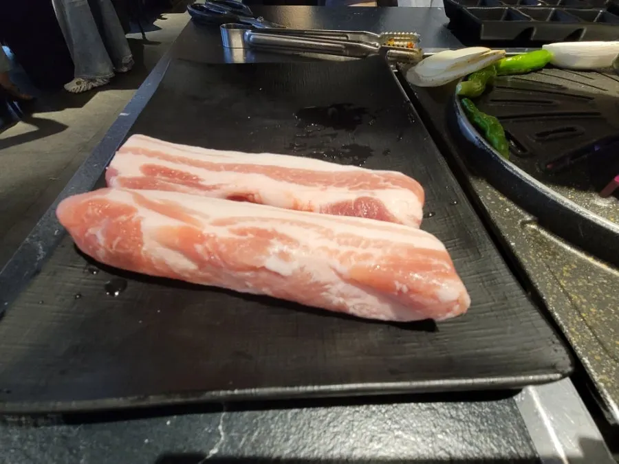 Menu listing for Boseong Nokdon pork belly