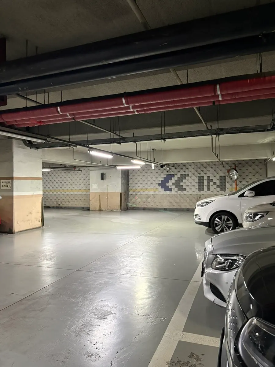 Spacious underground parking spots