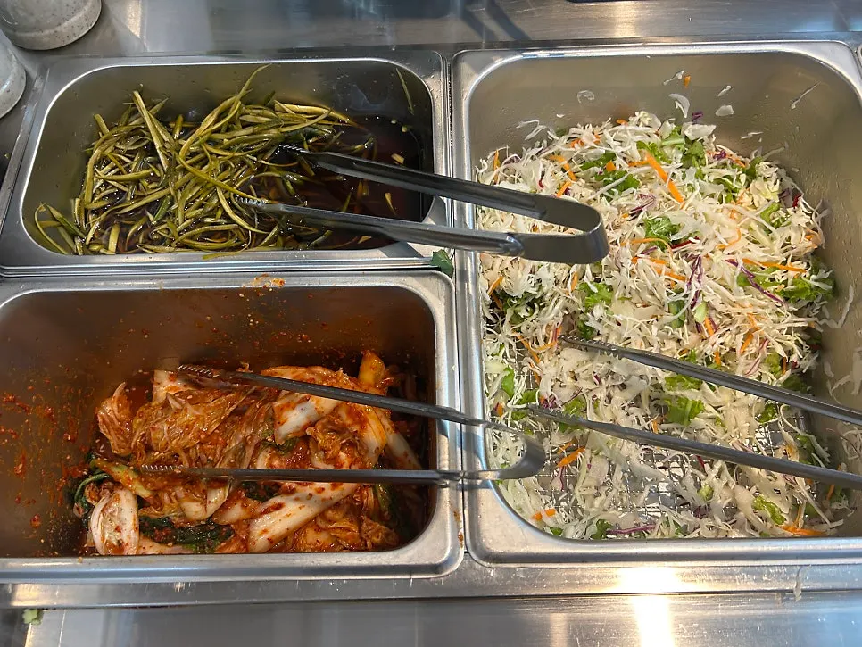 Self-bar loaded with side dishes