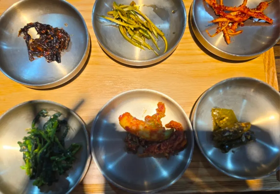 Seasoned vegetable side dishes good with rice