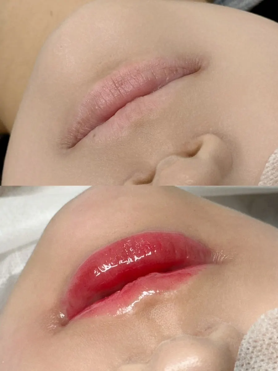 입술 퍼스널 반영구 비포 애프터 비교