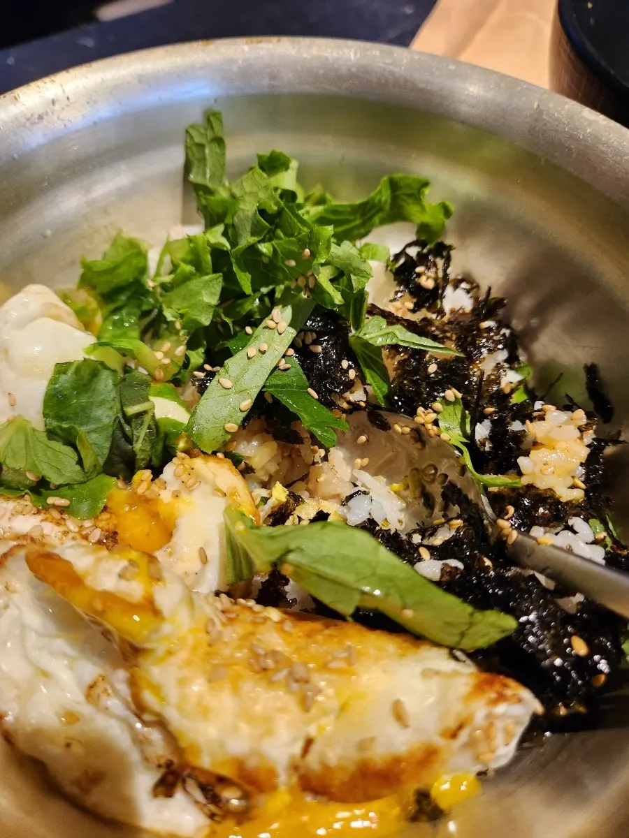 Margarine soy sauce egg rice