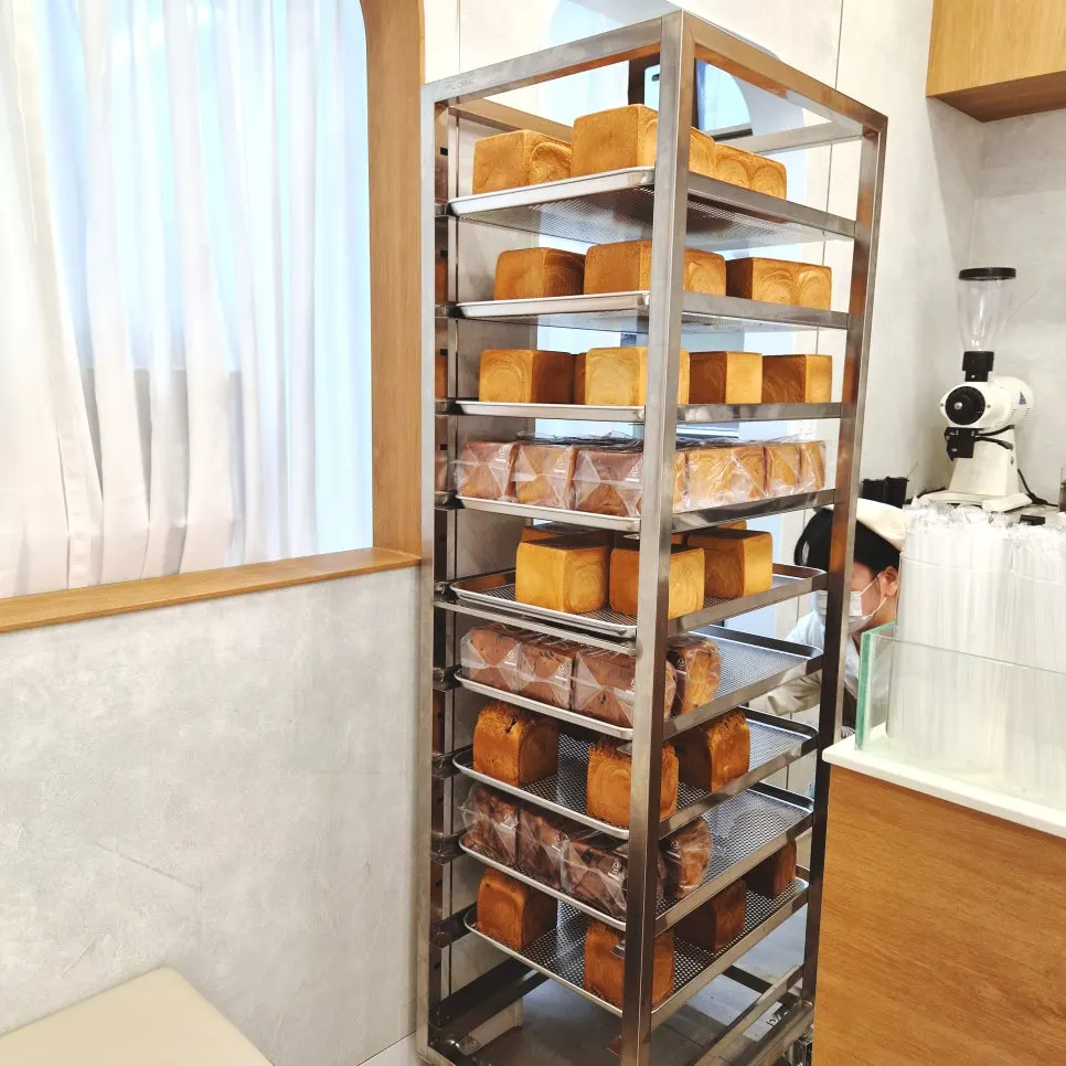 Close-up of various milk breads arranged by type