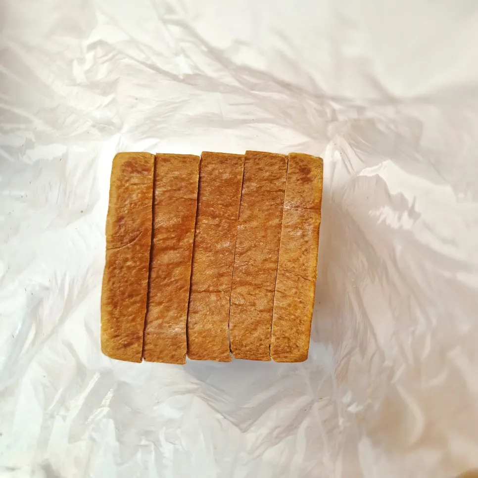 Cross-section of Golden Beurre milk bread showing its layers