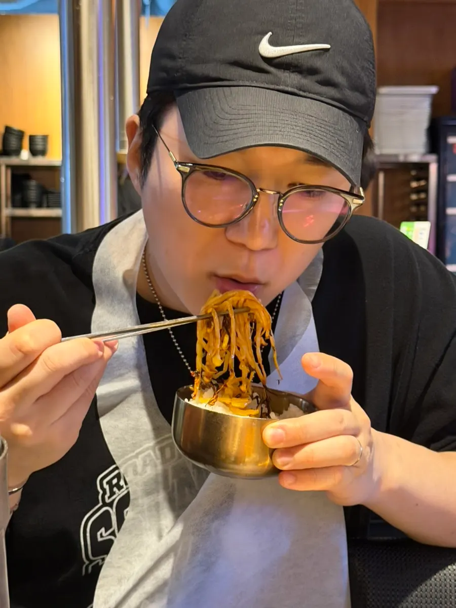 Boseong Nokdon pork belly dipped in salt