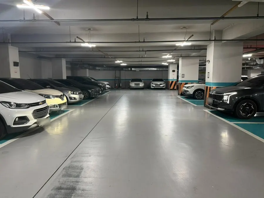 Spacious underground parking lot