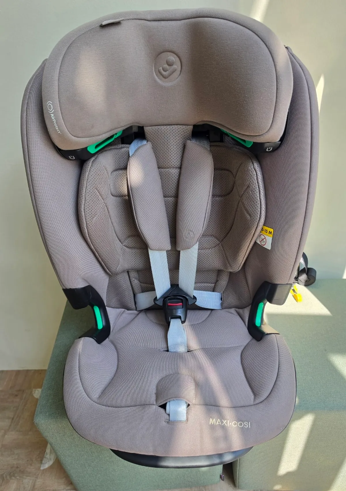Grandchild's car seat after washing and reassembly