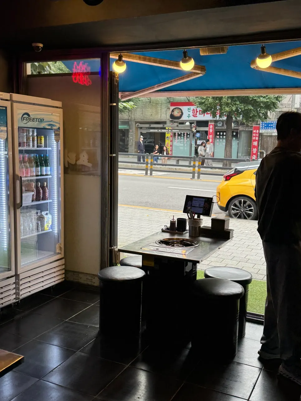 Window-side seating area