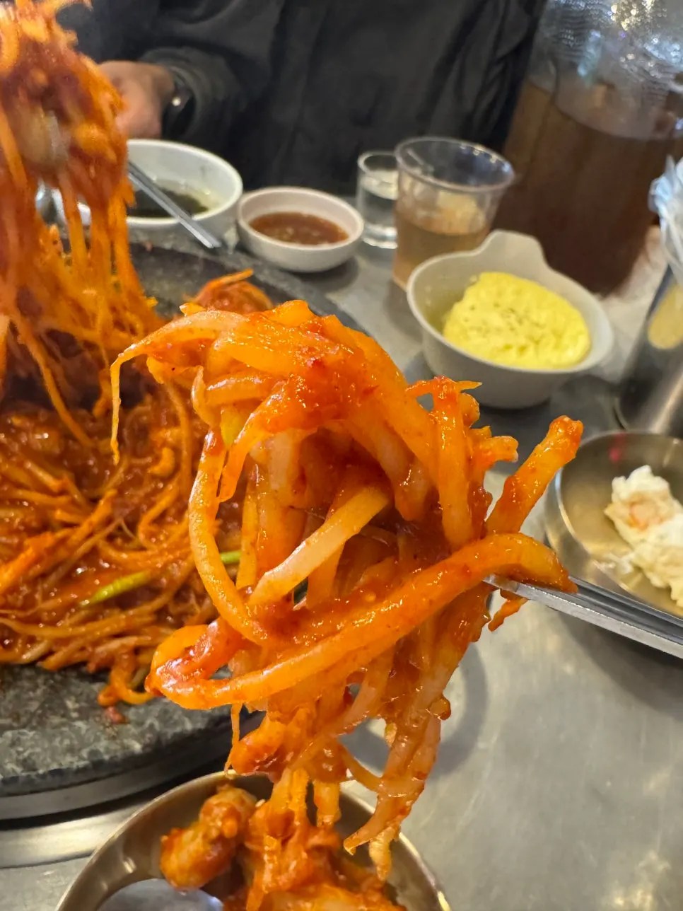 Roe and seafood mixed into the agujjim