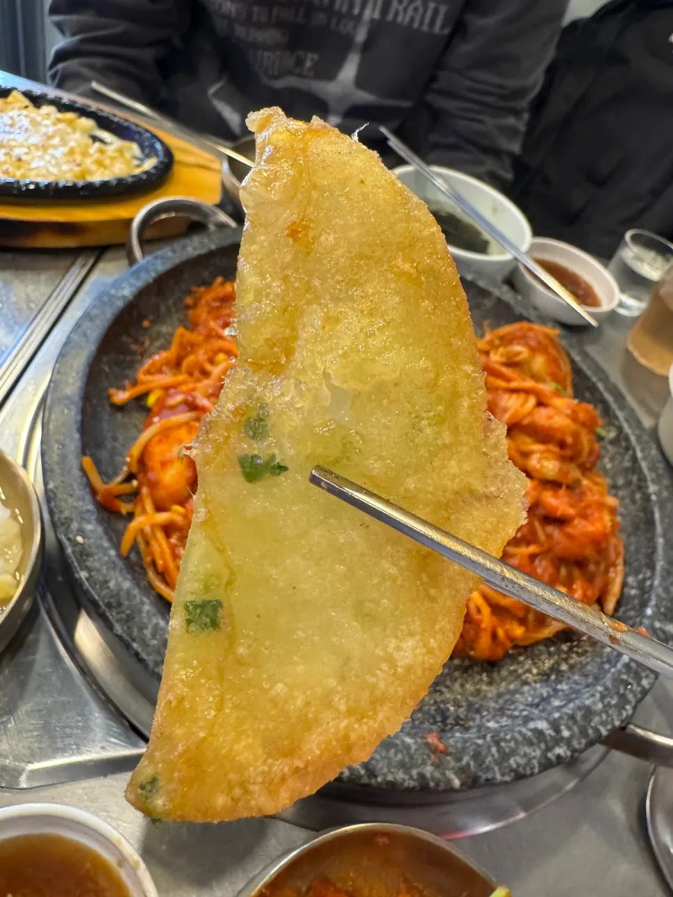 Dumplings served alongside the agujjim