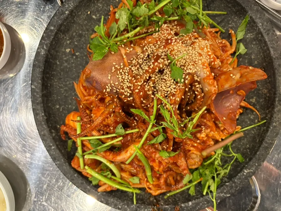 Monkfish stew sauce at spice level 2