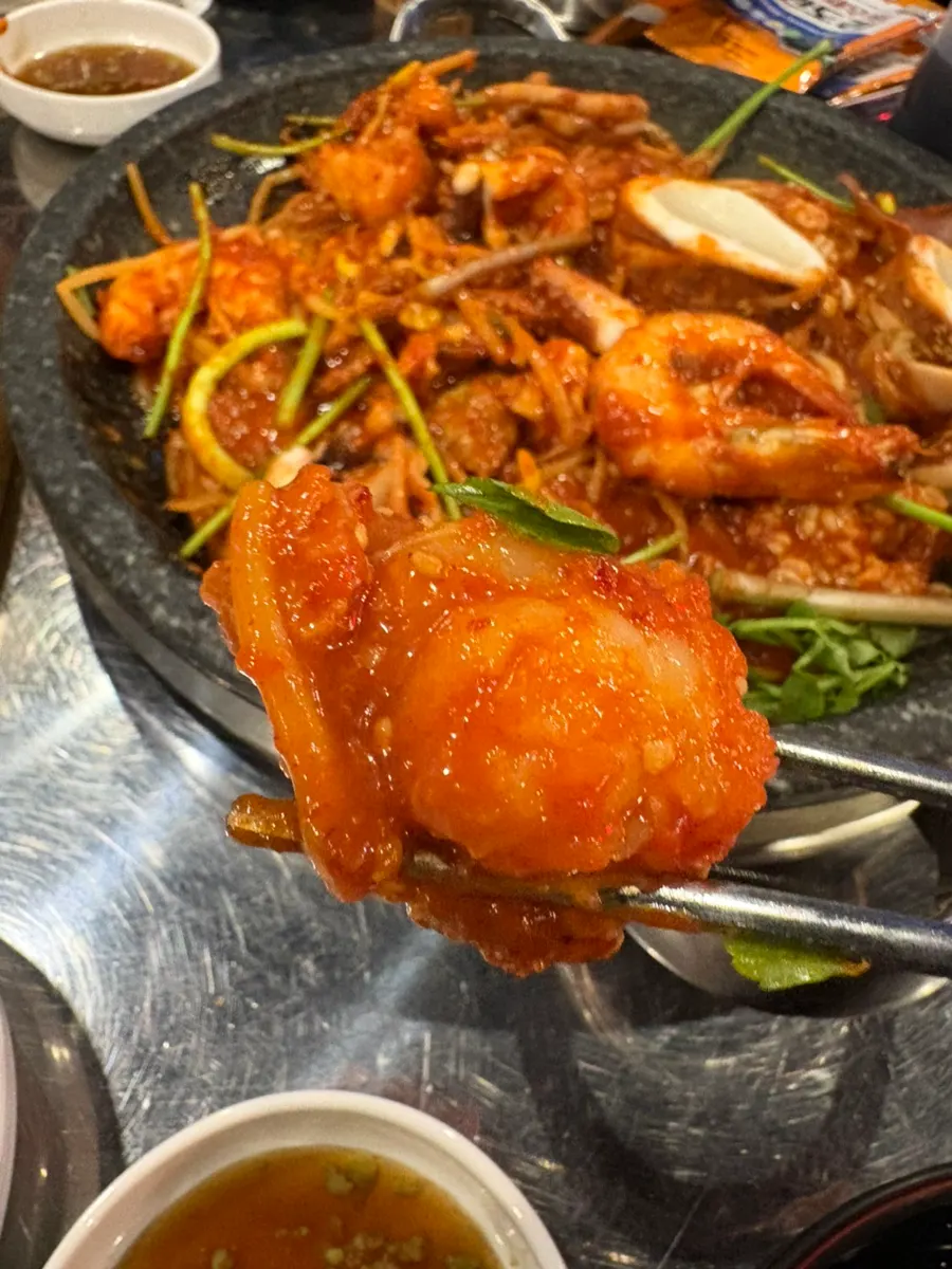 A big chunk of boneless monkfish