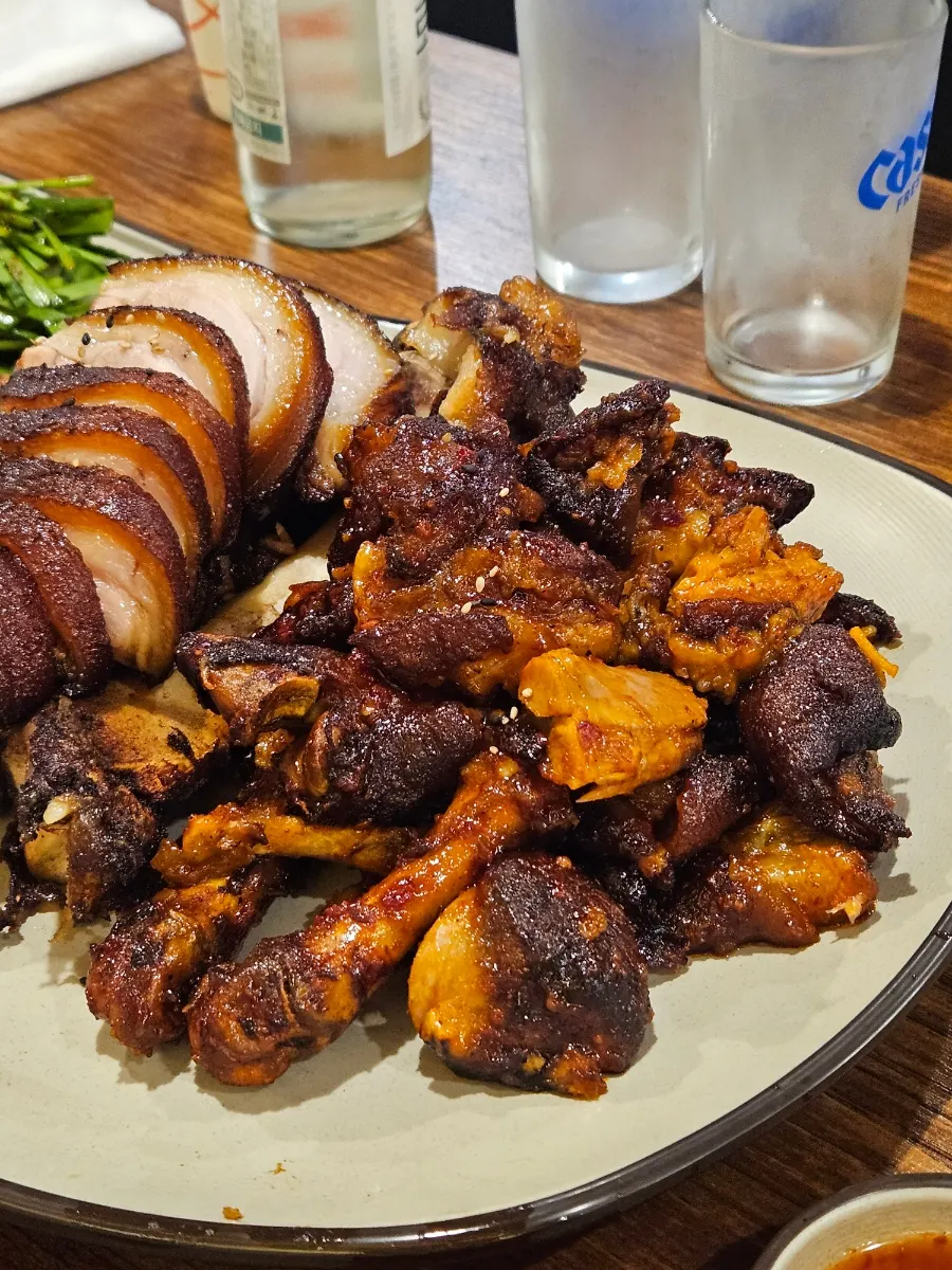 Tender jokbal meat close-up