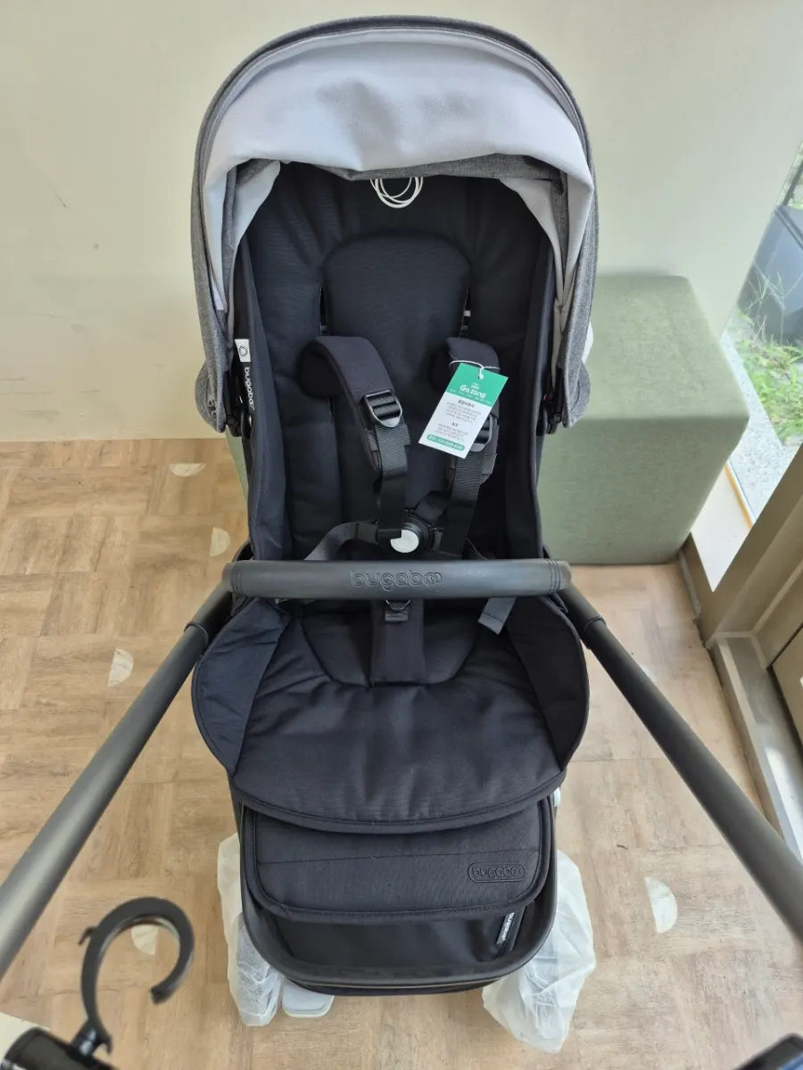 The stroller being packaged after washing was finished