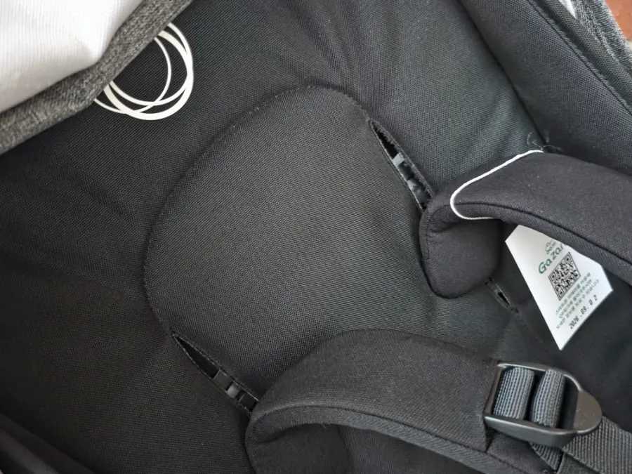 The stroller seat area after washing