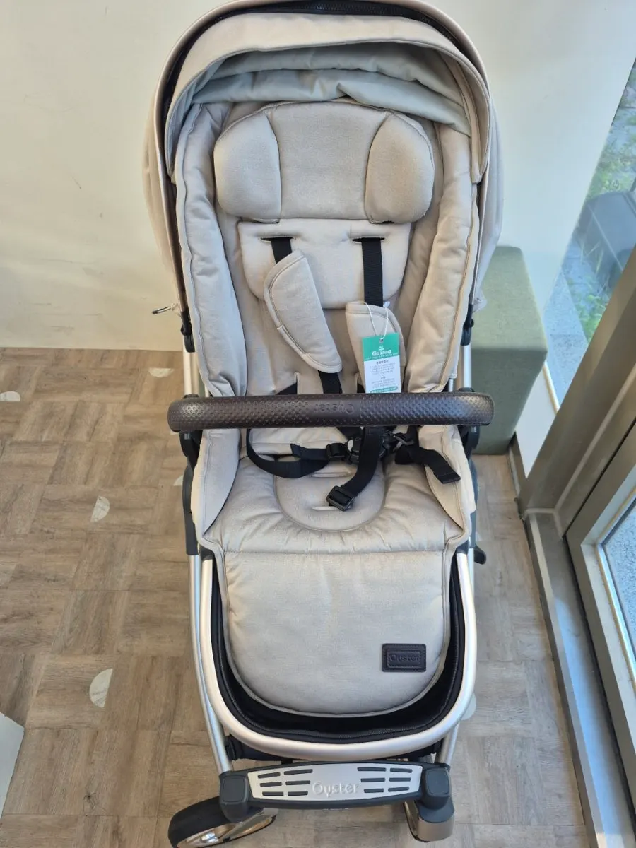 Photo checking the same stroller area after cleaning
