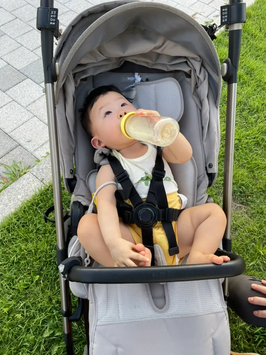 Modular stroller condition before cleaning