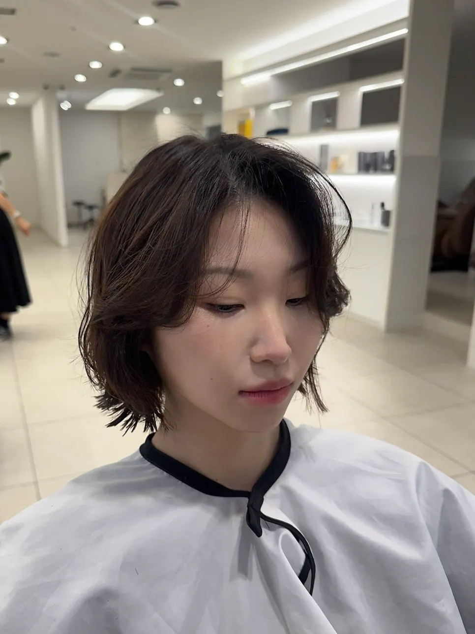 Hair after the vintage bob perm