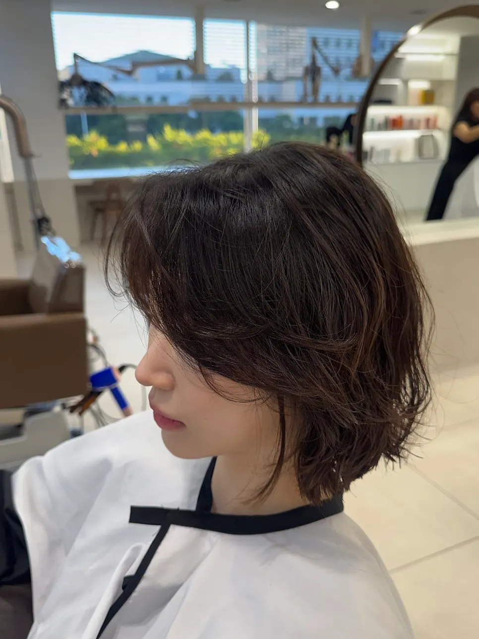 Finished vintage bob perm with volume