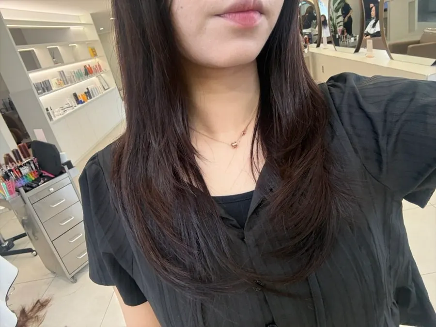 Finished hair with natural layered volume