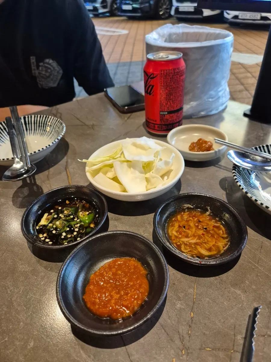 한상세트 1번과 막걸리 4잔 세트 주문 화면