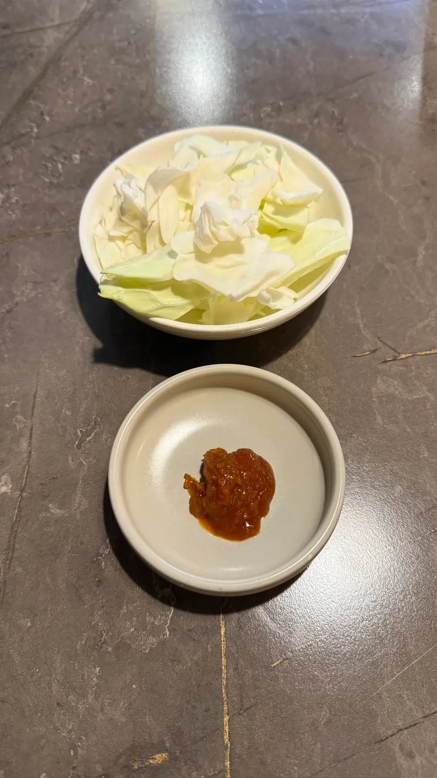Table set with makgeolli
