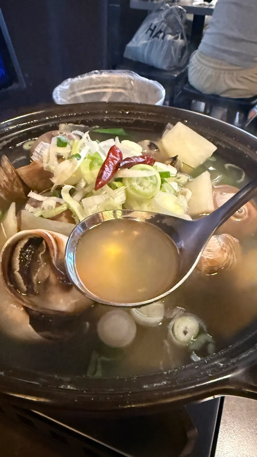 Buchigom's whole whelk stew packed with ingredients