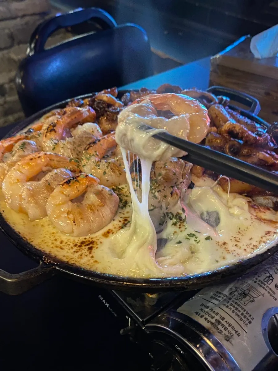 치즈가 늘어나는 치즈쭈새우