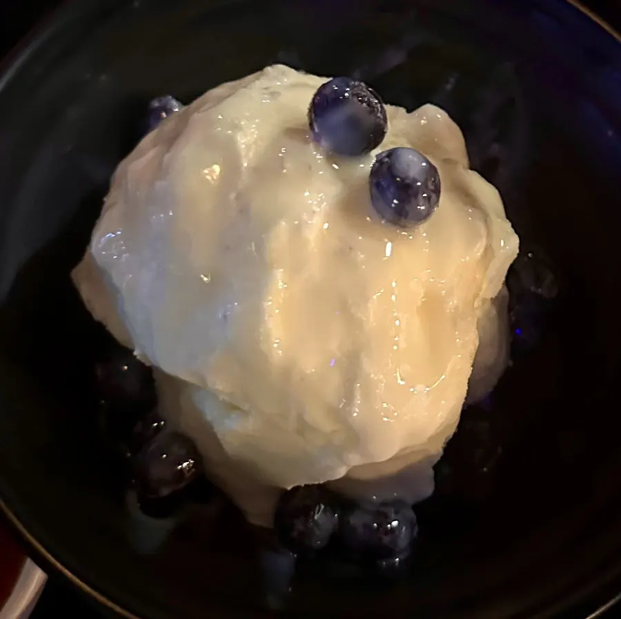 Close-up of the blueberry ice cream at Budan Nampo Branch