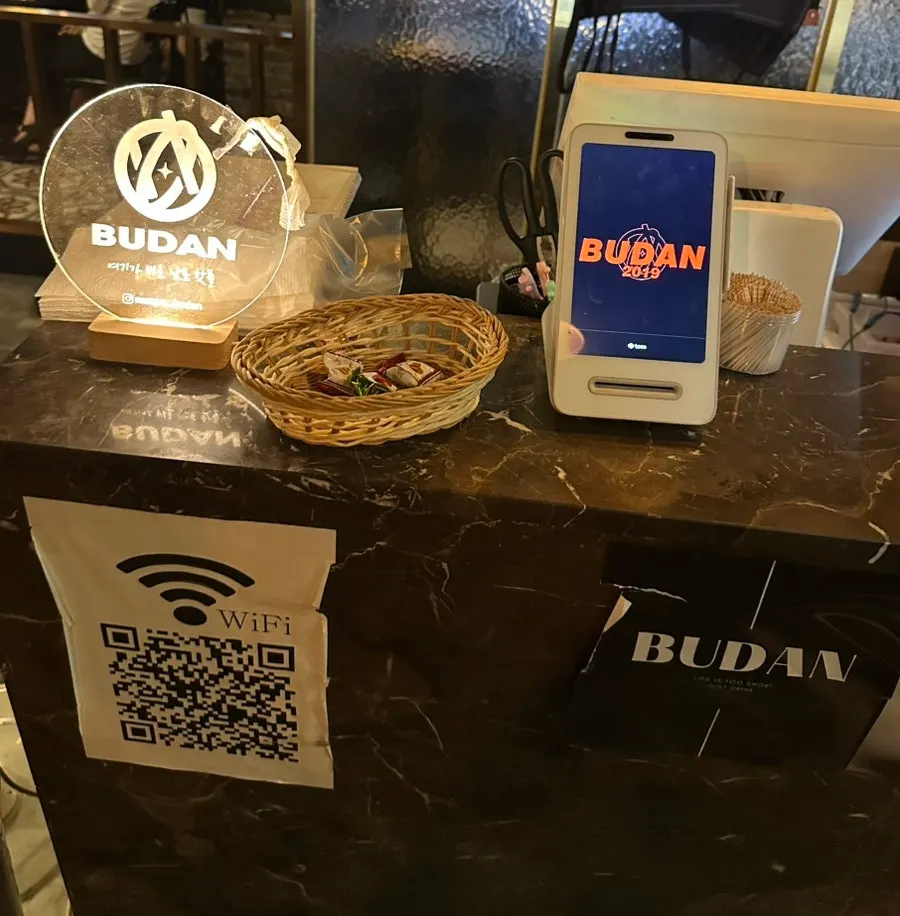 Vertical photo of side dishes at Budan Nampo Branch