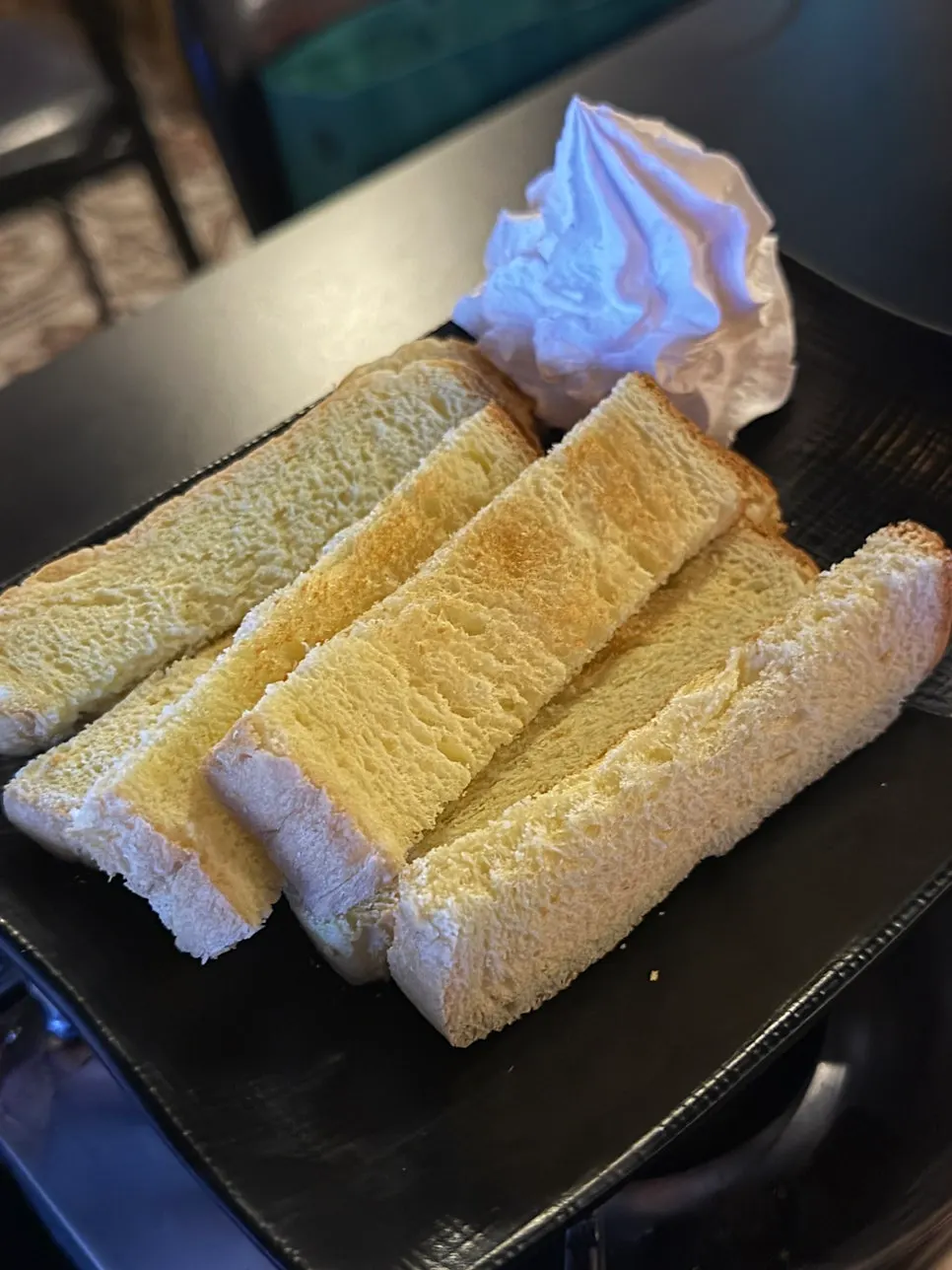 Waiting at the table after ordering