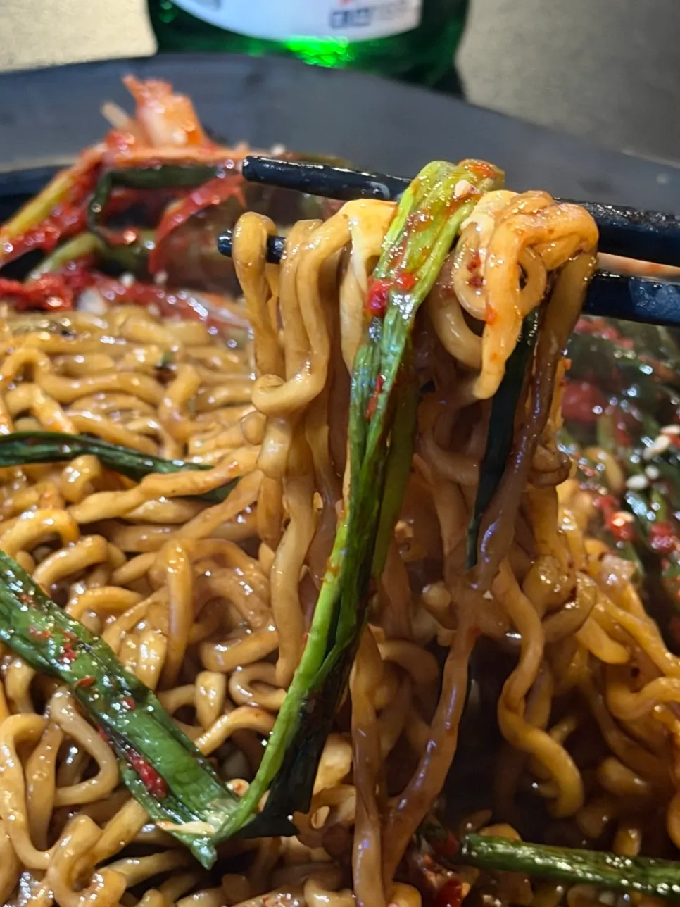 Jjapaguri topped with cheese at Budan Nampo Branch