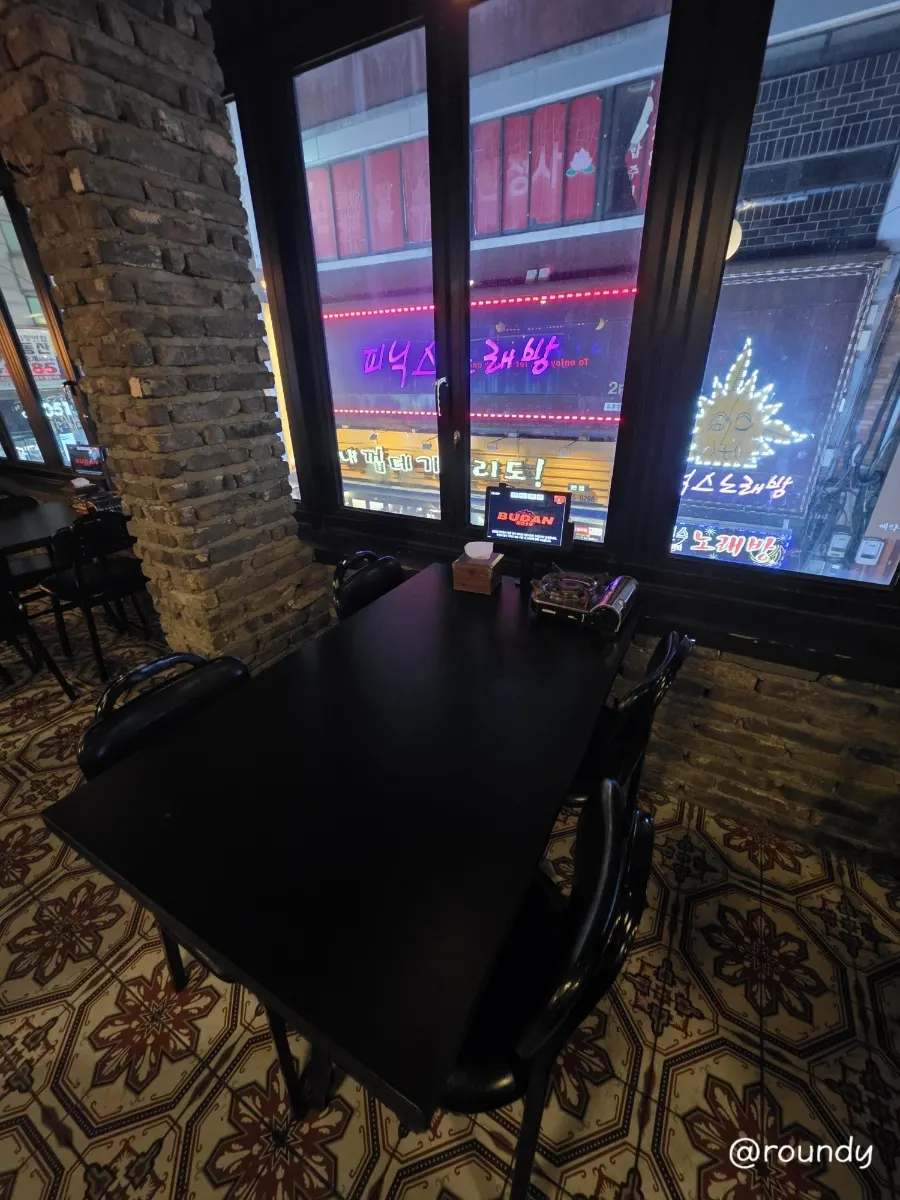 Dimly lit interior atmosphere of Budan Nampo Branch
