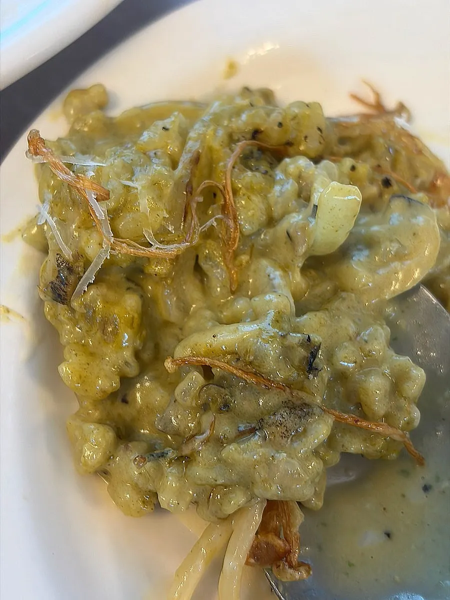 A plate of abalone cream risotto